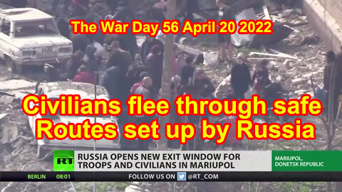 Civilians flee through safe routes set up by Russia