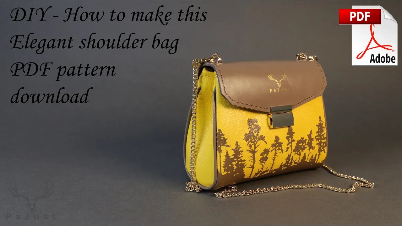 How to make an elegant shoulder bag [PDF pattern download]