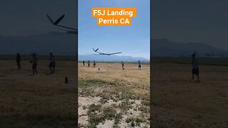 F5J RC glider contest landing. Perris California