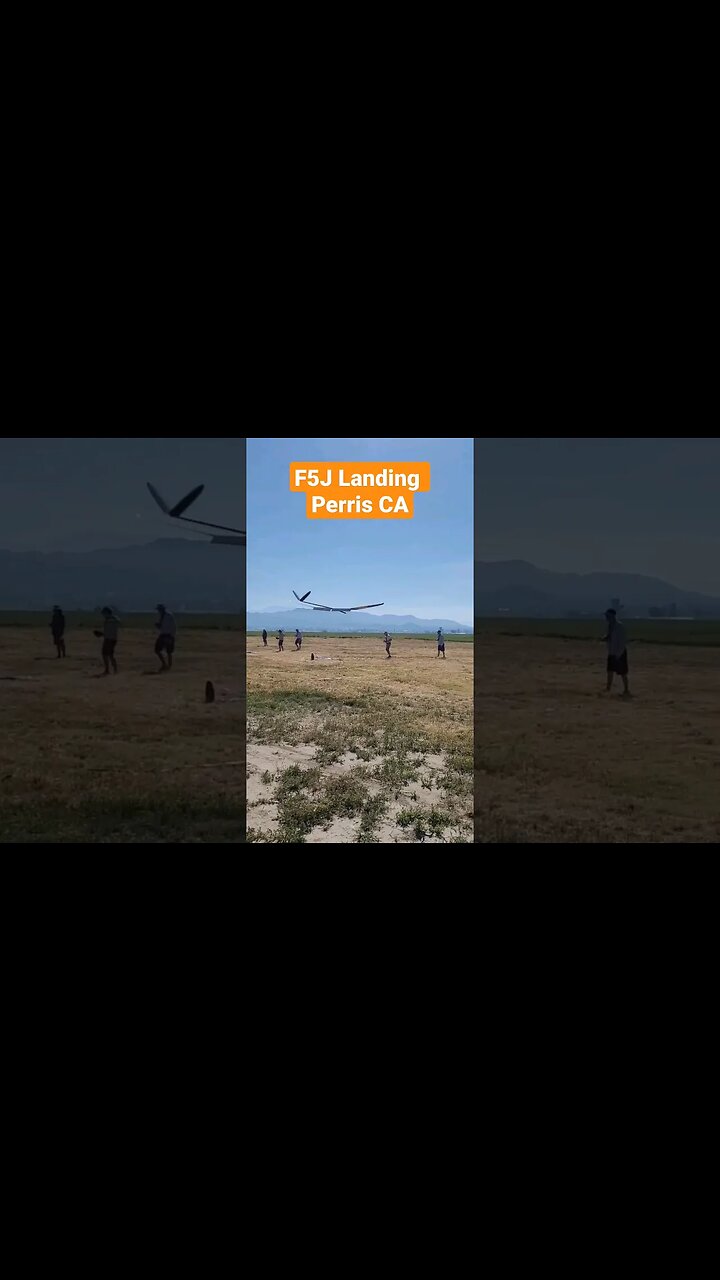 F5J RC glider contest landing. Perris California