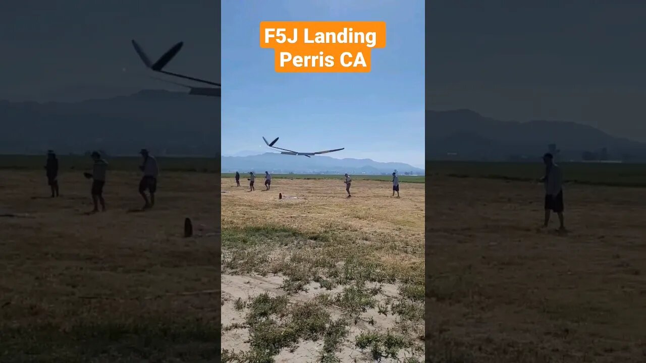 F5J RC glider contest landing. Perris California