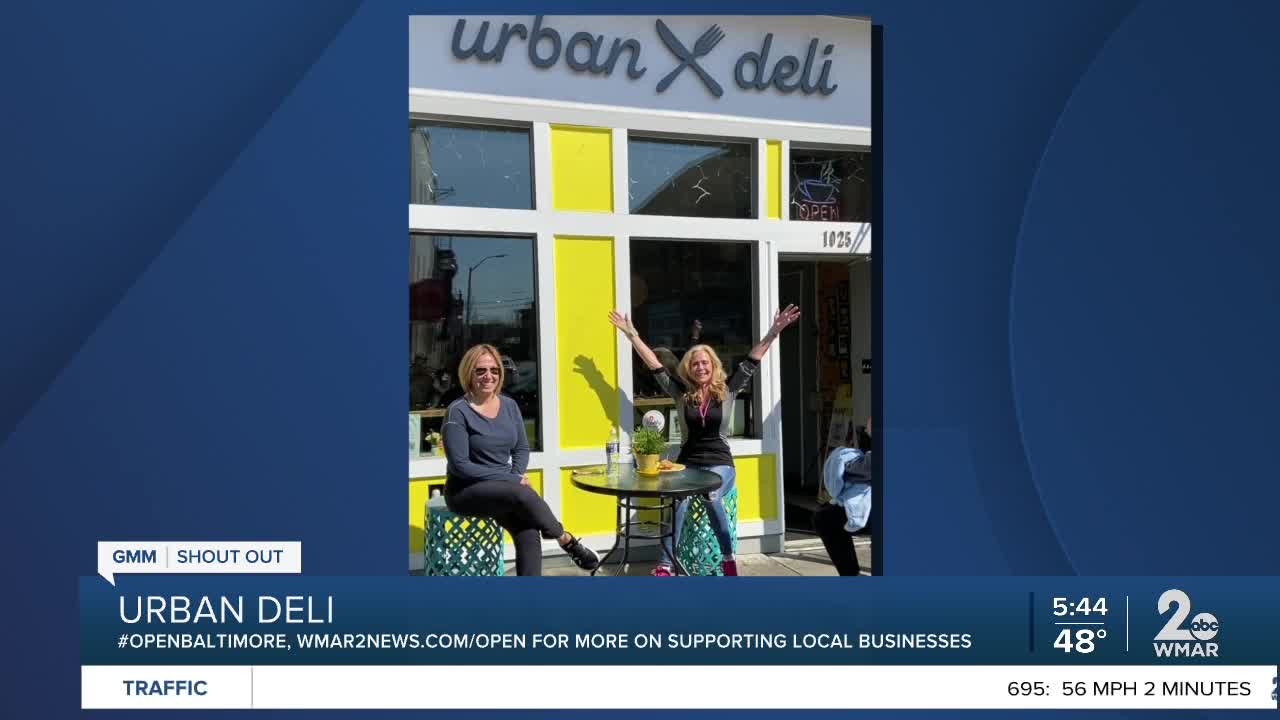 Urban Deli says "We're Open Baltimore!"