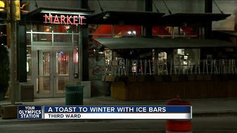 Toasting winter with ice bars