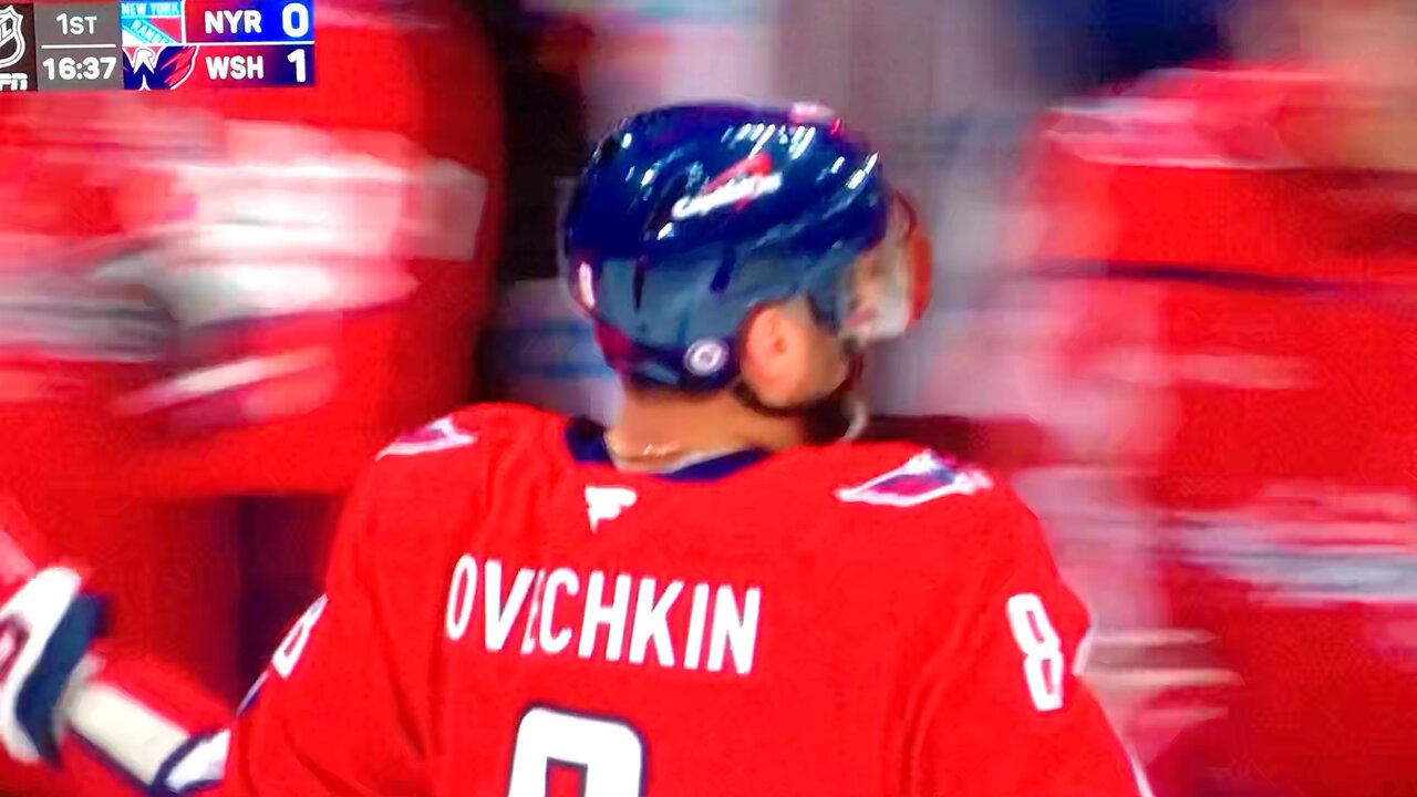 Capitals LW #8 Alex Ovechkin 🥅(3)🏒Wrist-Shot Goal