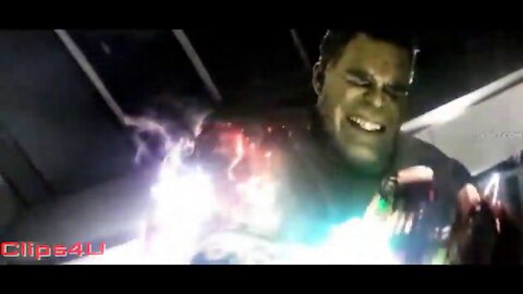 AVENGERS: ENDGAME HULK SNAPS THE INFINITY GAUNTLET...