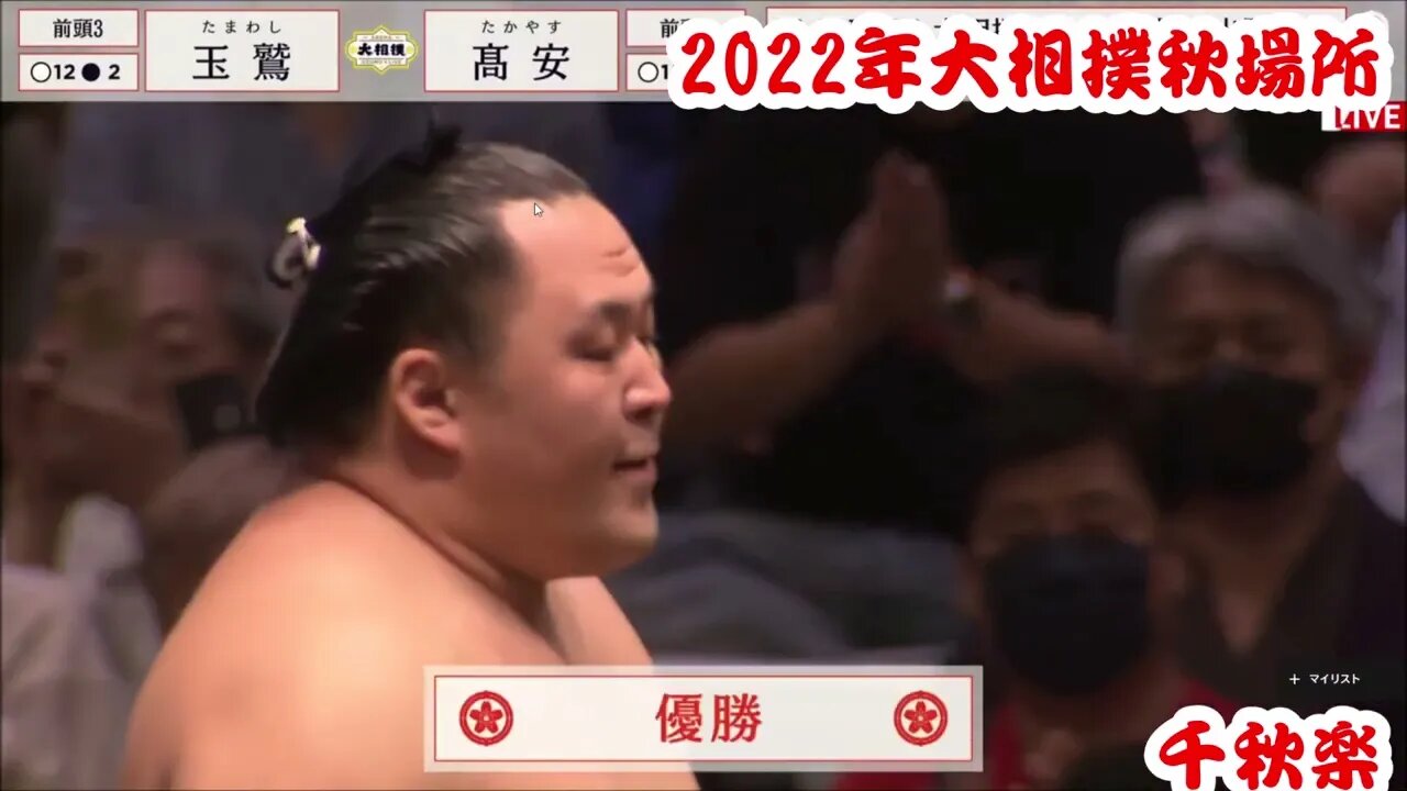 誰よりも身勝手な'22九州場所予想番付【'22大相撲秋場所千秋楽】/優勝決定シーンは取り組み半ば