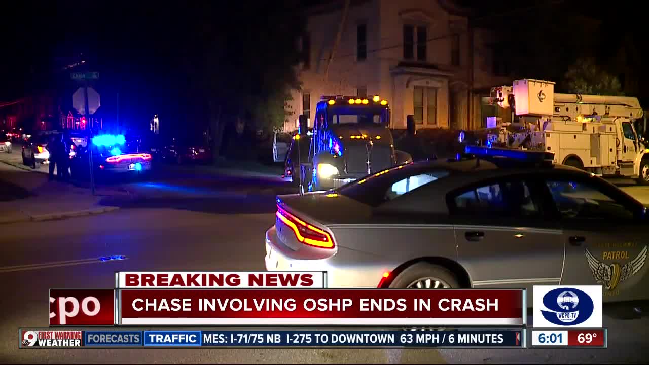 Pursuit ends in crash in Northside