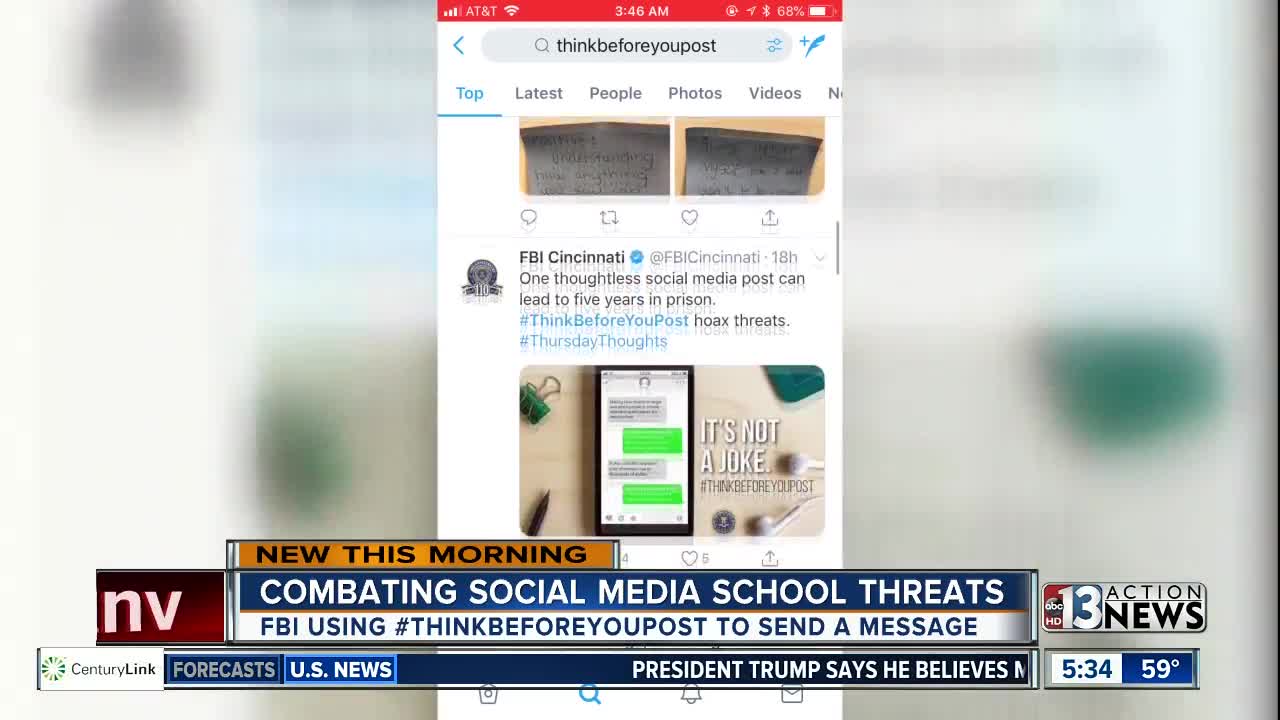 FBI using social media to warn teens about hoax school threats