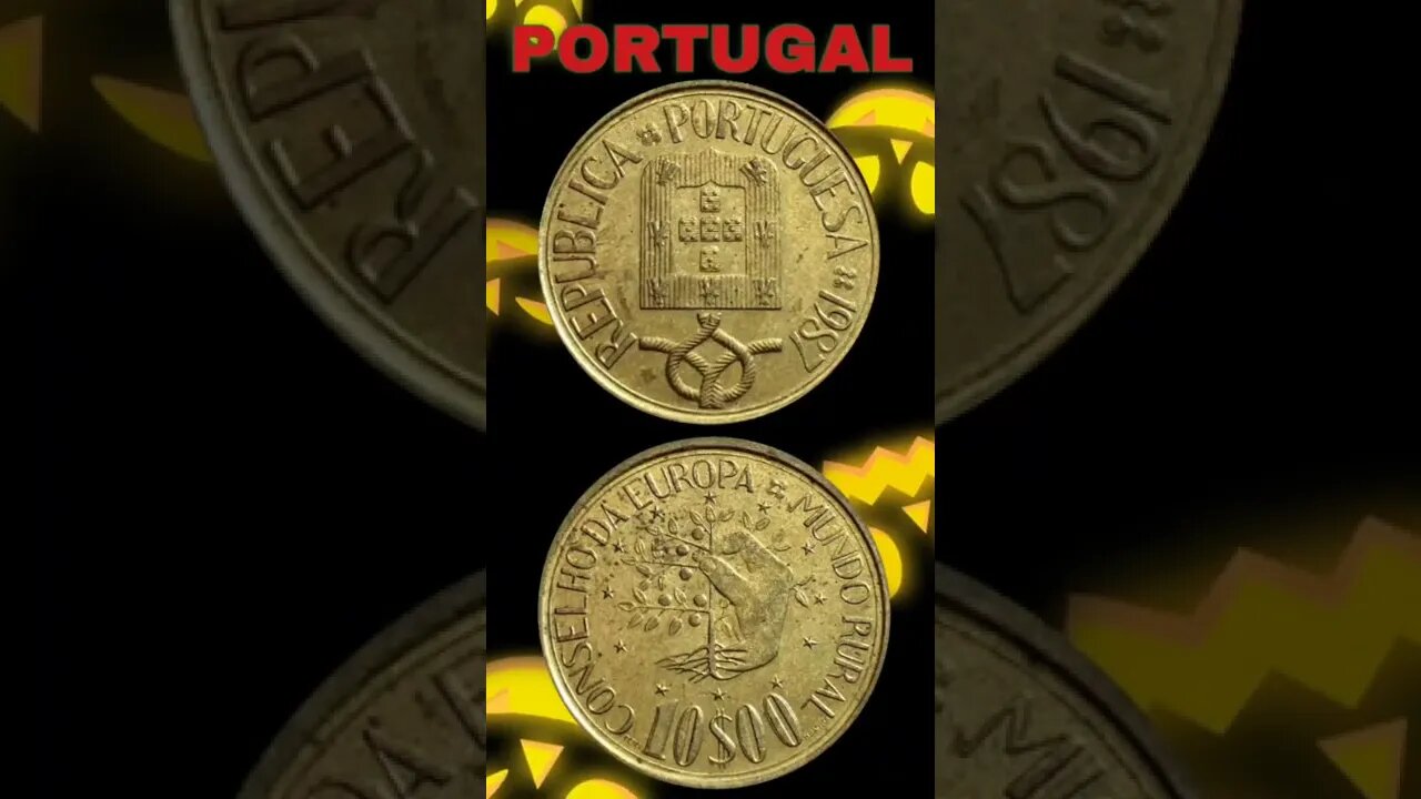 Portugal 10 Escudos 1987.#shorts #coinnotesz