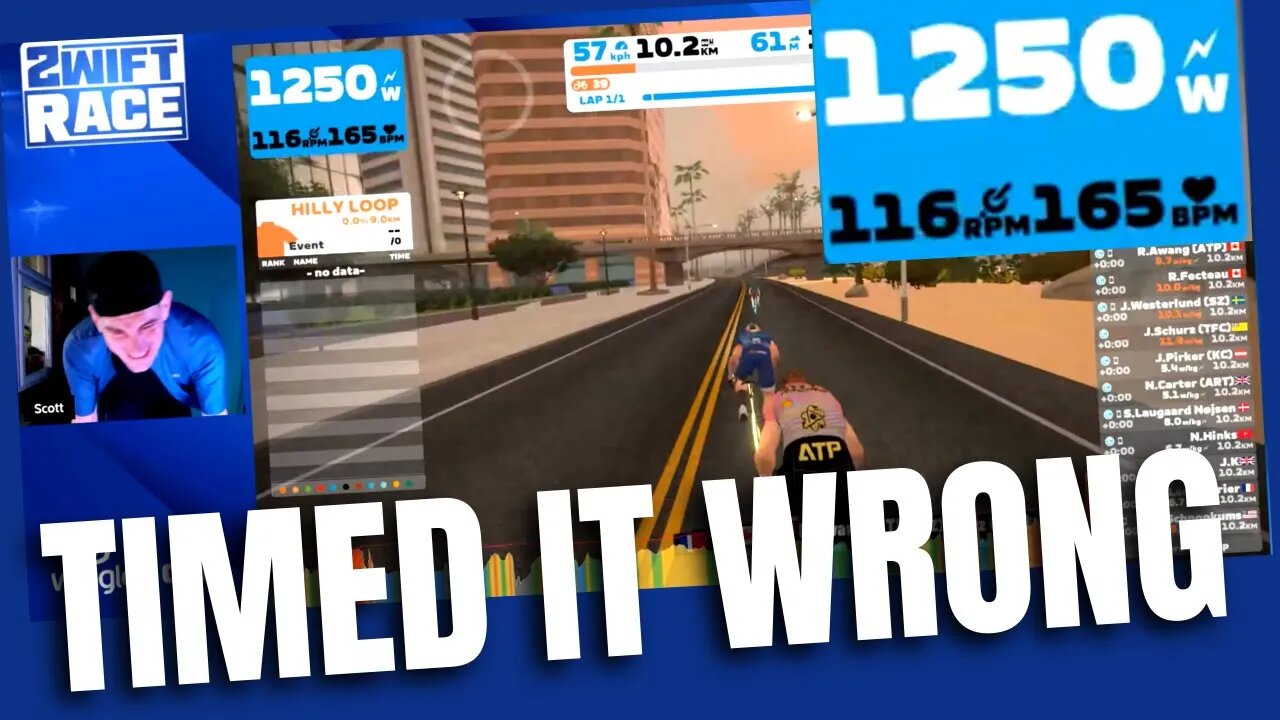 ZWIFT WATT BOMB... 10km Zwift Race