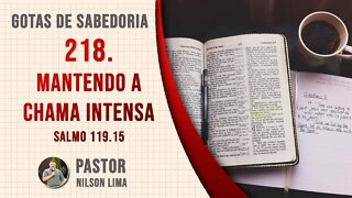 🔴 218. Mantendo a chama intensa - Salmo 119.15 - Pr. Nilson Lima #DEVOCIONAL
