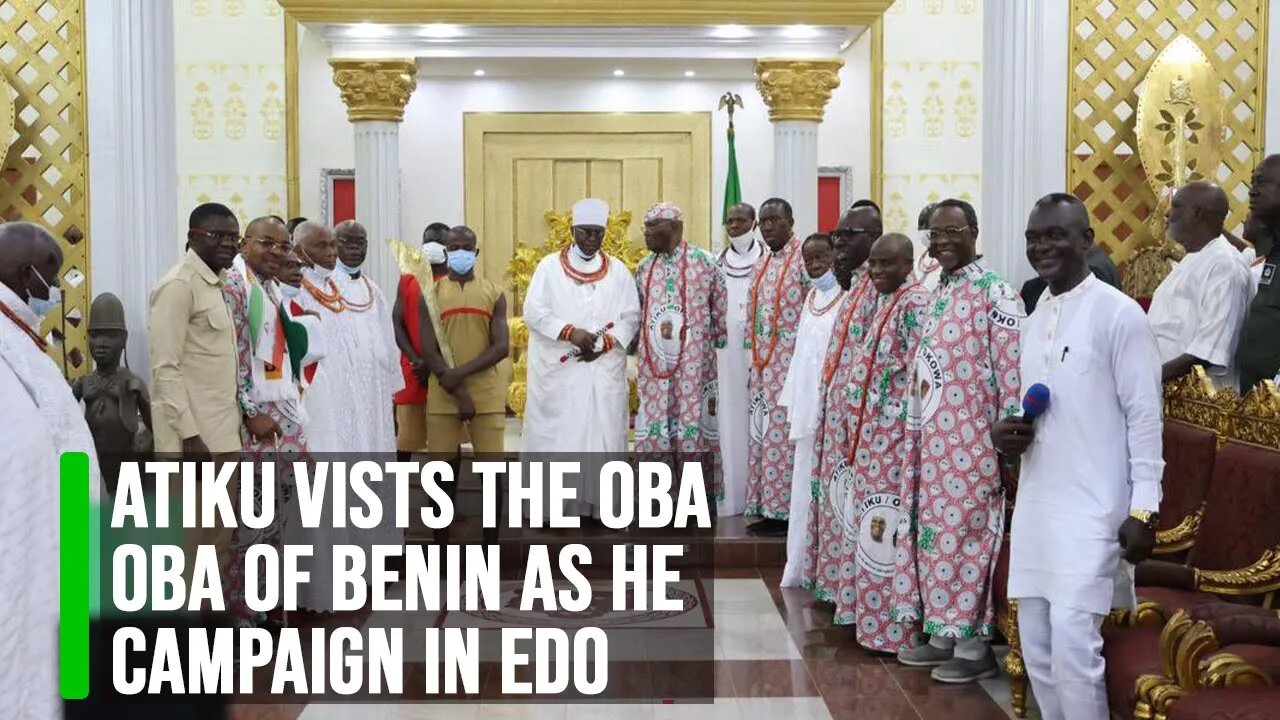 ATIKU ABUBAKAR Visits to OBA of Benin as he Campaign ahead of 2023 Election