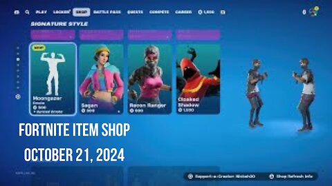 Fortnite Item Shop|October 21, 2024(*New* Moongazer Emote)