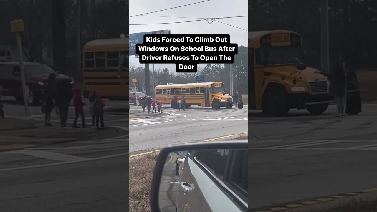 Kids Forced To Climb Out School Bus Window…