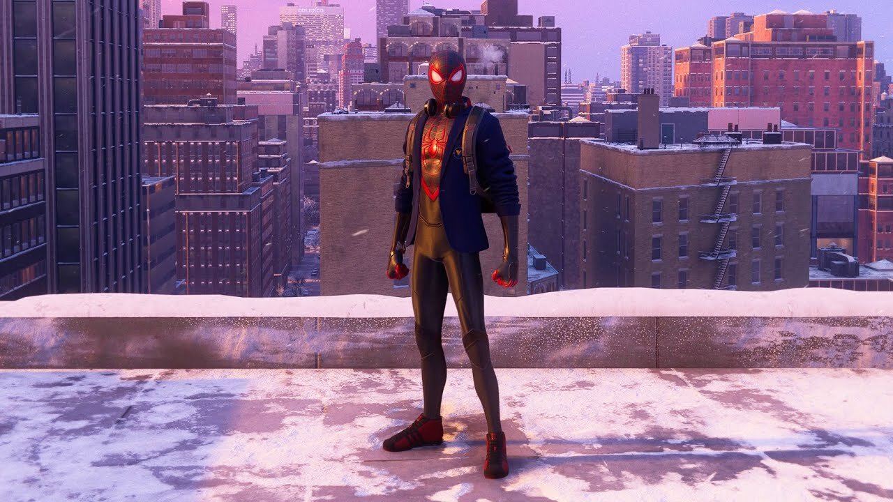 SPIDER-MAN MILES MORALES PS5 [Free Roam/Swinging Gameplay] - Brooklyn Visions Academy Suit