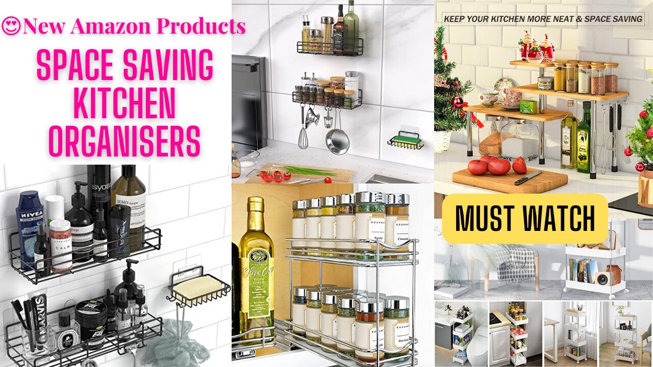 😍New Amazon Products With Links | Space Saving Kitchen Organisers Racks ,Pantry | Must watch