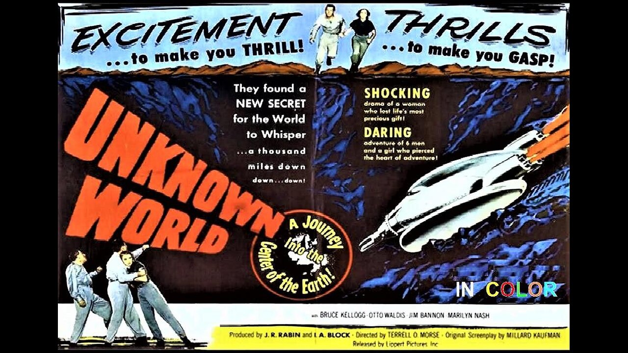 UNKNOWN WORLD 1951 in COLOR Sci-Fi Adventure of Expedition to the Center of Earth FULL MOVIE