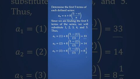 Determining the First 5 Terms of a Defined Sequence - Tagalog