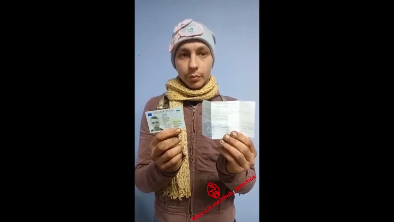 Captured Ukrainian marine who have tried to escape from Mariupol in women's clothes, but failed