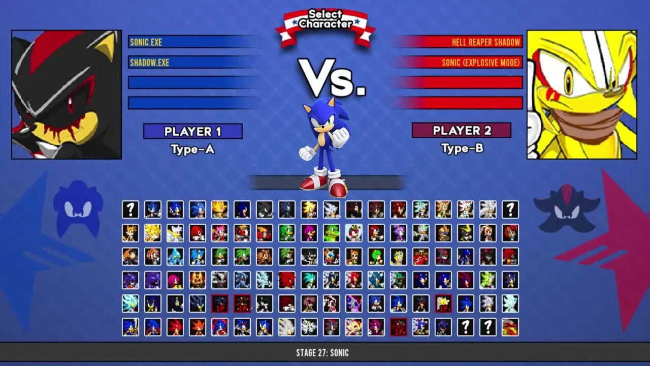 Sonic exe & Shadow exe VS Hell Reaper Shadow & Sonic Explosive I Sonic Mugen Battle HD