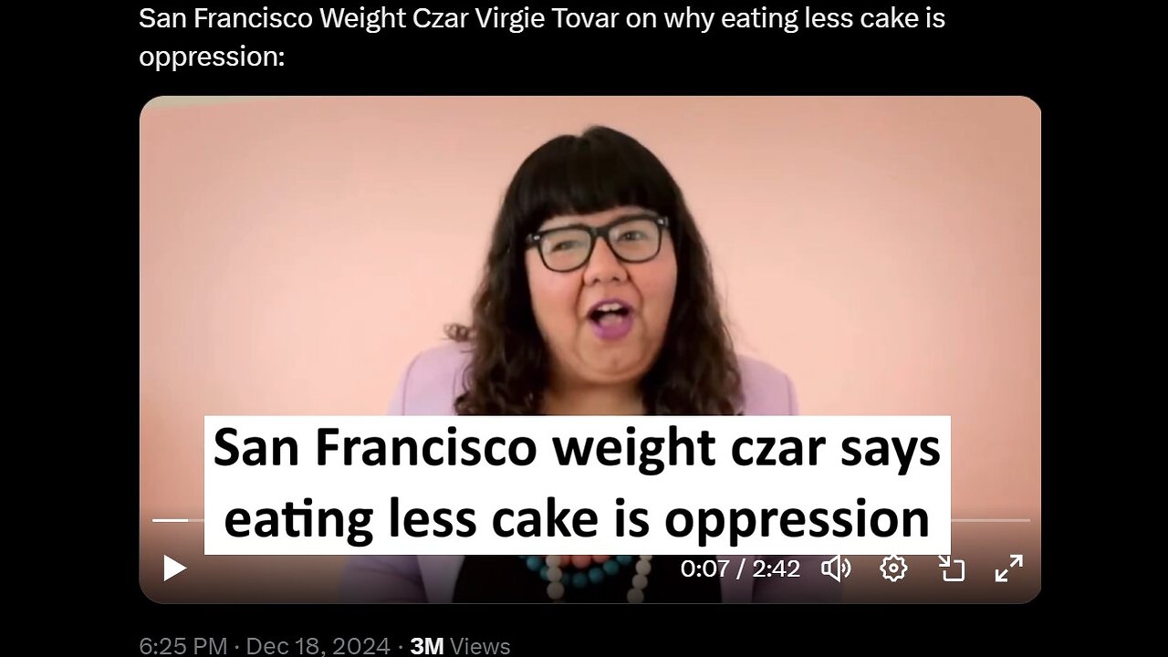 San Francisco says eating less cake is oppression, fat pride growing pun intended