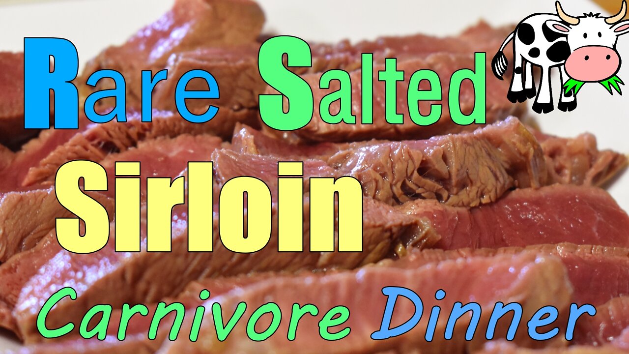 Pure Carnivore Diet!! Rare Salted Top Sirloin Dinner