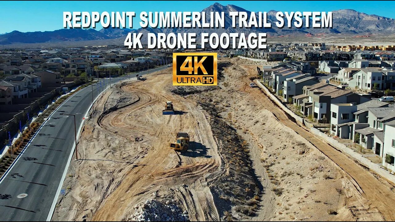 Redpoint Summerlin, Redpoint Square Summerlin Trail System 4K Drone footage