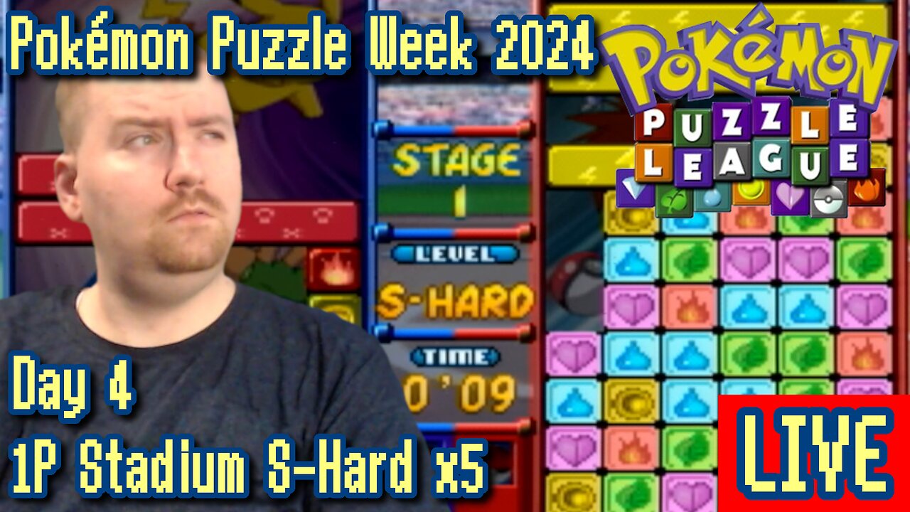 #PokemonPuzzleWeek2024 Day 4: 1P Stadium S-Hard x5, Doods! [Pokémon Puzzle League]