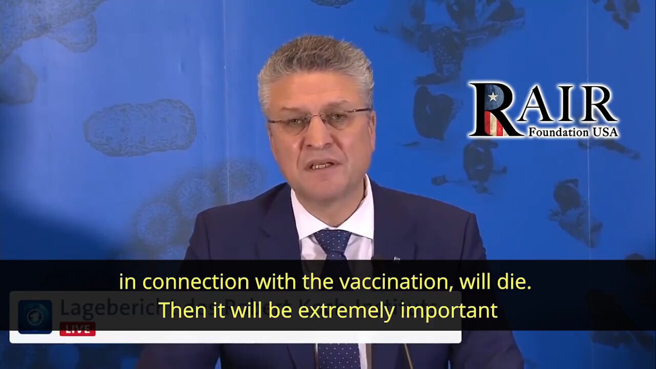 WARNING: Head of Gov't Health Agency Admits in Advance: People will Die From the Vaccination (Video)