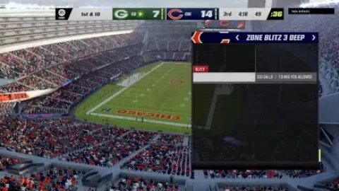 Madden 23 we play till overtime greenbay packers vs. Chicago Bears