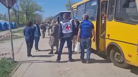 These are some of the civilian's Evacuation from the Azovstal plant in Mariupol.