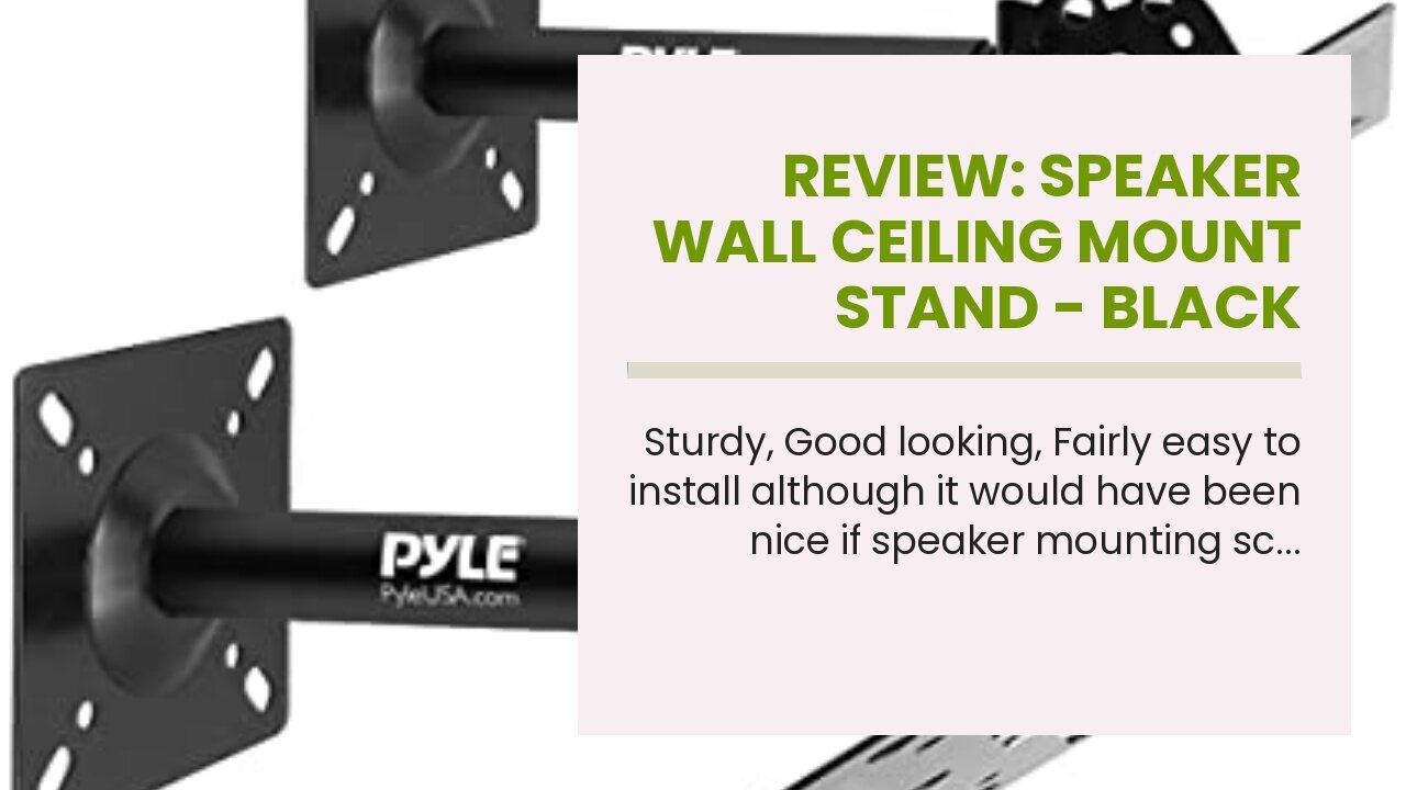 Review: Speaker Wall Ceiling Mount Stand - Black Speaker Mounting Bracket w Adjustable Swivel...