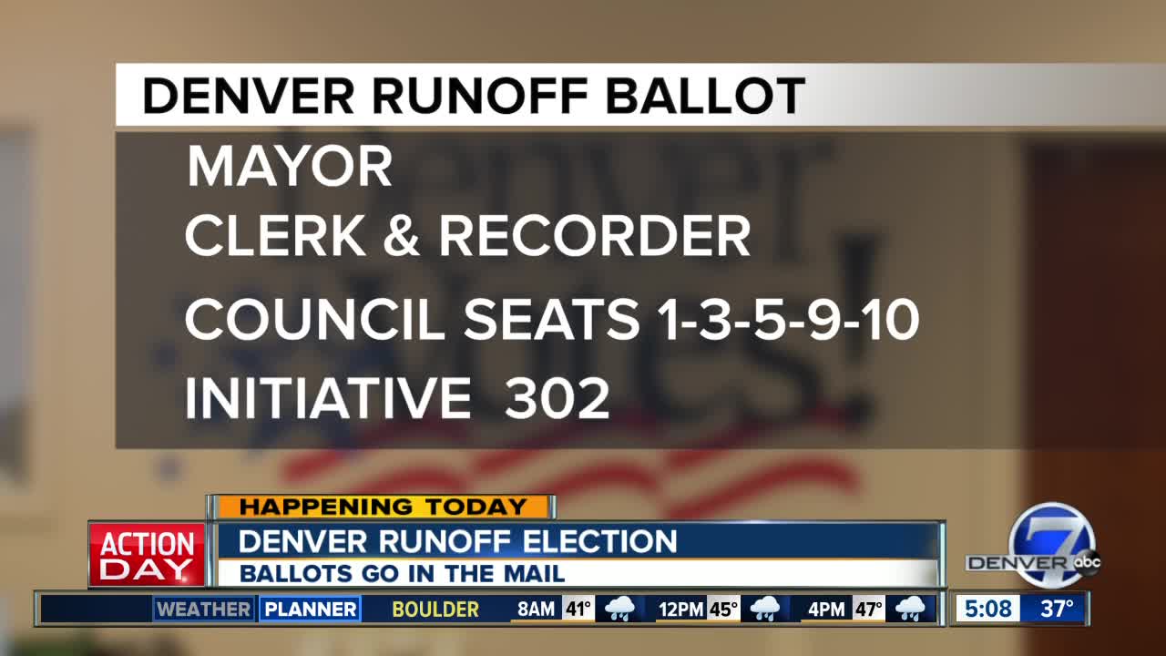 Ballots go in the mail today for Denver's runoff election