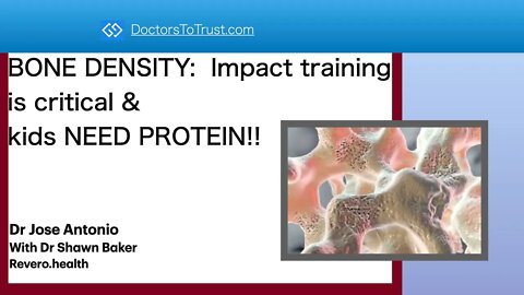 Jose Antonio: BONE DENSITY: Impact training is critical & kids NEED PROTEIN!!