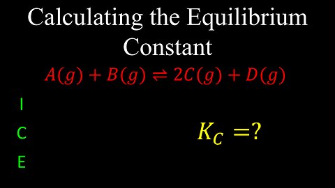 Calculating the Equilibrium Constant, Intro to ICE Tables - Chemistry