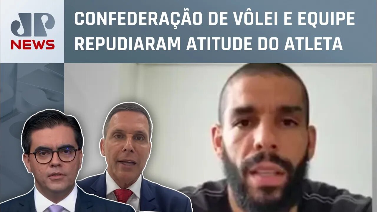 Jogador de vôlei Wallace se retrata por postagem sobre tiro em Lula; Capez e Vilela analisam