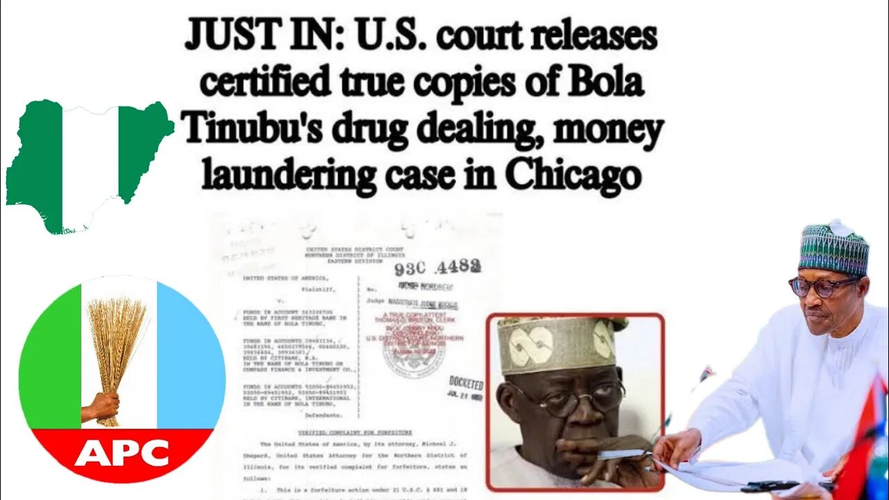 NIGERIA obatain copy of Tinubus criminal record in U.S true copies of drug dealing, & money laun