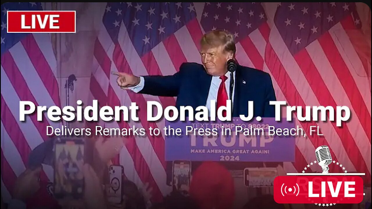 President Trump Delivers Remarks to the Press in Palm Beach, FL - 10/29/24