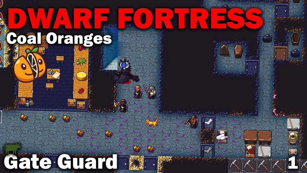 Gate Guards - Coal Oranges: Dwarf Fortress Premium [S2 EP1]