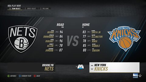 🏀NBA Live Season - Week 4 - Brooklyn Nets (Road) VS (Home) New York Knicks