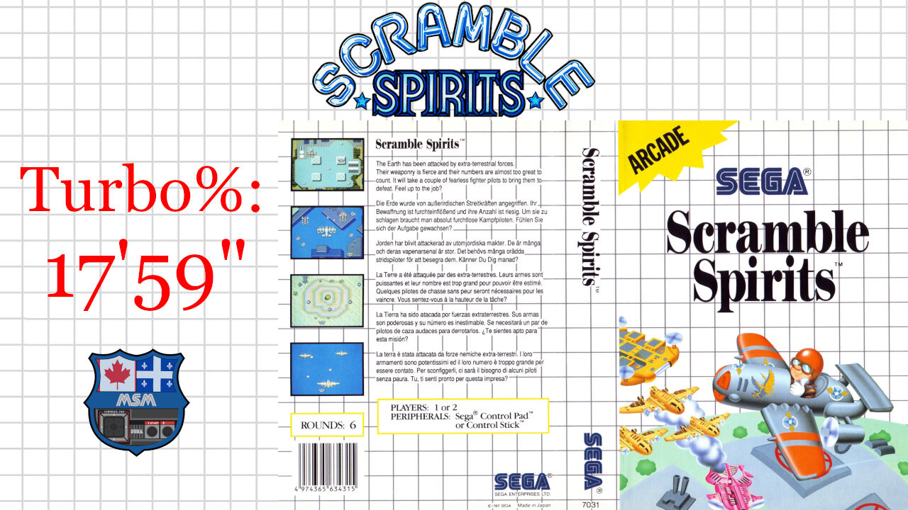 Scramble Spirits [SMS] Turbo% [17'59"] | SEGA Master System Marceau