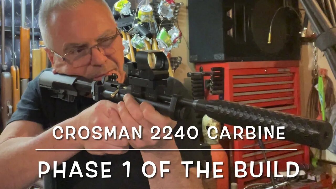 Crosman 2240 carbine build out Phase 1 of ??. Buck Rail folding stock and scope mounts