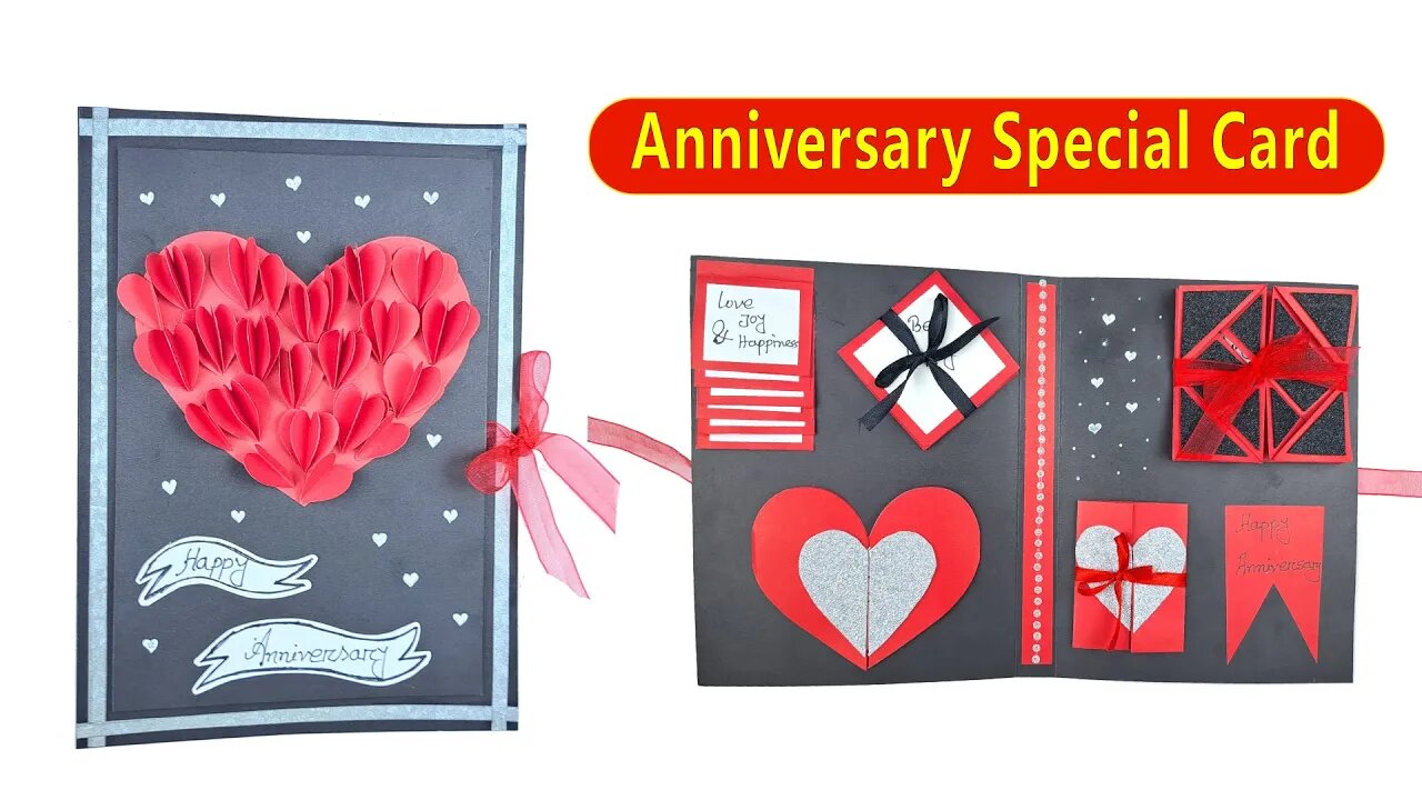 How to Make Anniversary Special Card/DIY Paper Card/Easy Paper Crafts