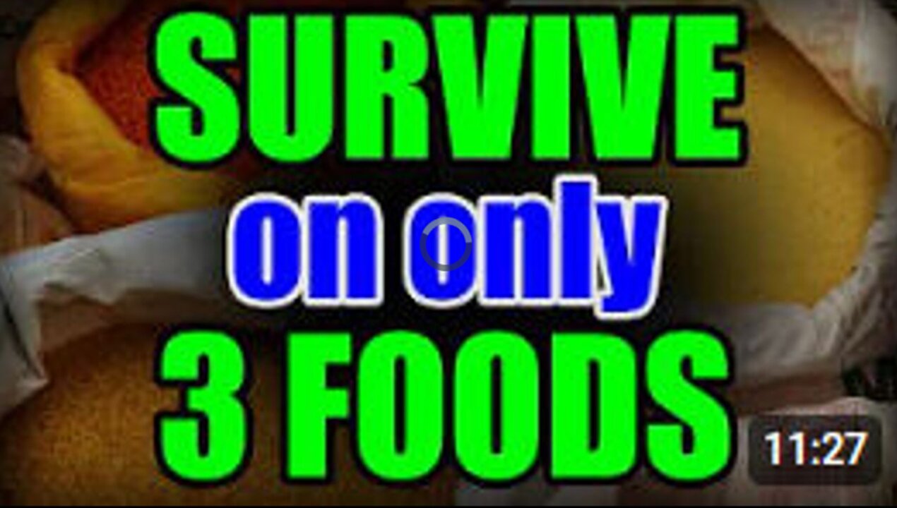 Stock Pile ONLY 3 Foods to Survive!