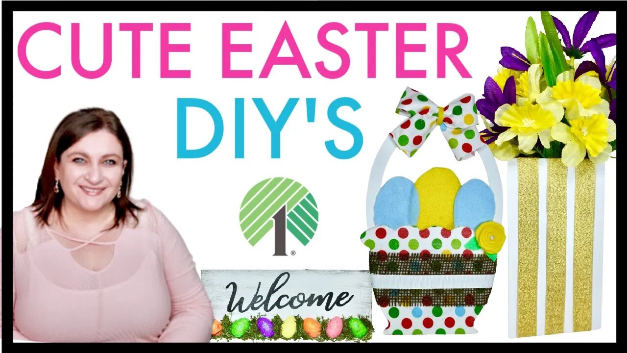 DOLLAR TREE FARMHOUSE CUTE EASTER HOME DECOR | DIY IDEAS | WELCOME SIGN DOLLAR TREE FLORALS