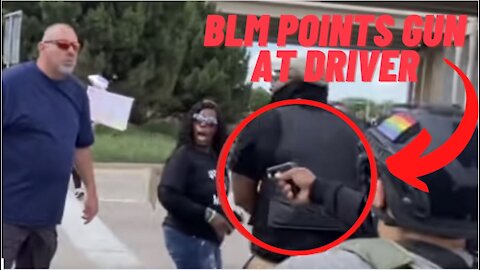 BLM Mob Pulls Gun On Texas Driver After They Block The Road!