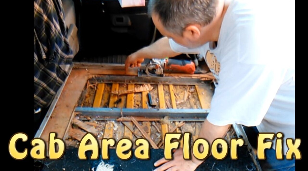 Bus Conversion to RV Life "Snapshot Video" Fixing Cab Area Floor