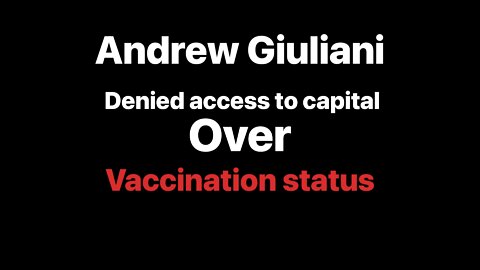 Andrew Giuliani denied access to capital over vaccine status #UCNYNEWS￼￼