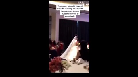 The groom played a video of his wife cheating on their wedding day