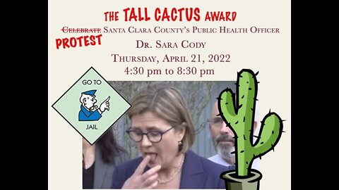 Tall Cactus Award for Dr Sara Cody Protest!